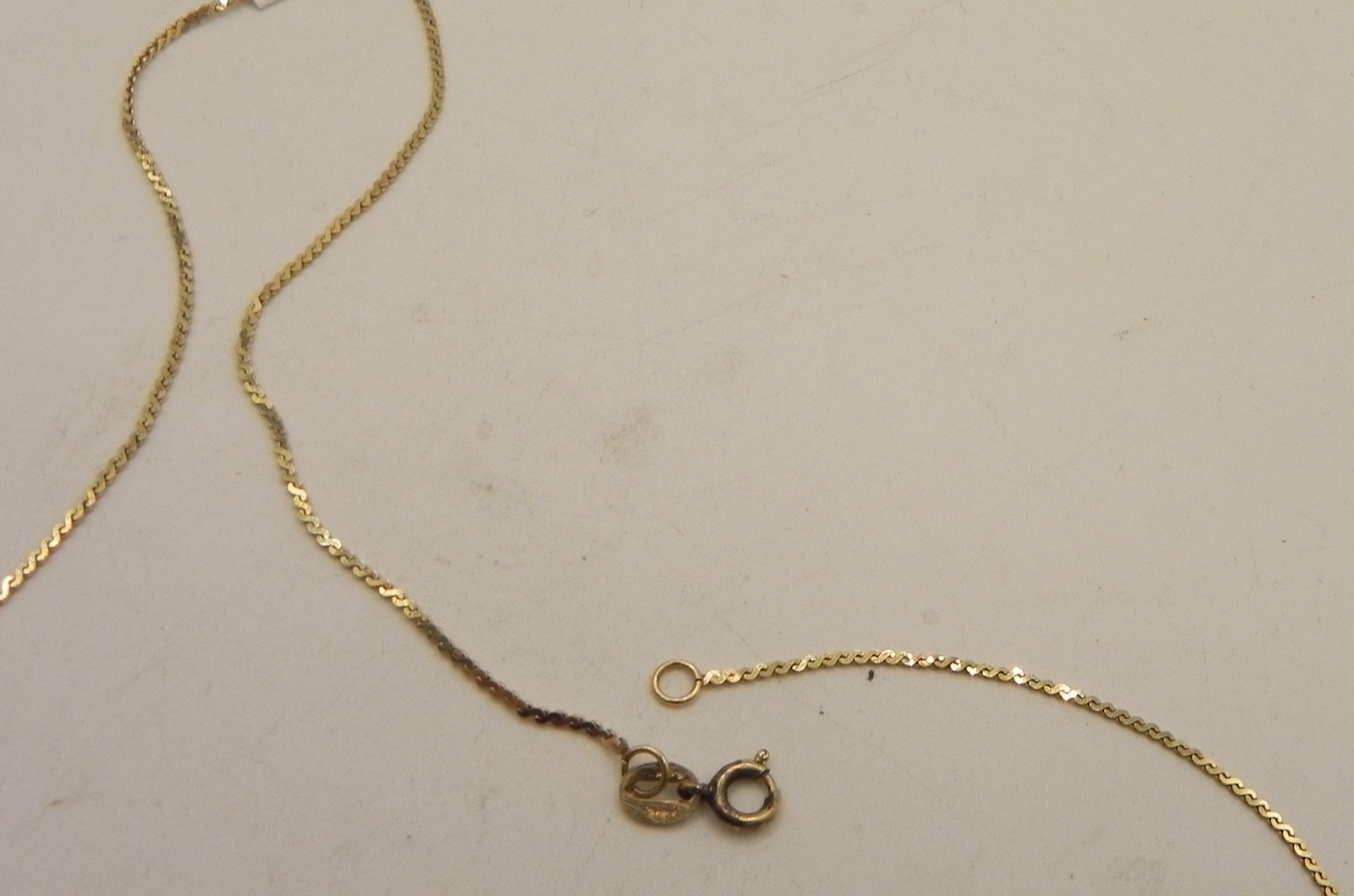 VTG Estate 18.5″ Solid 14K Yellow Gold Serpentine Chain 2.5 g !!