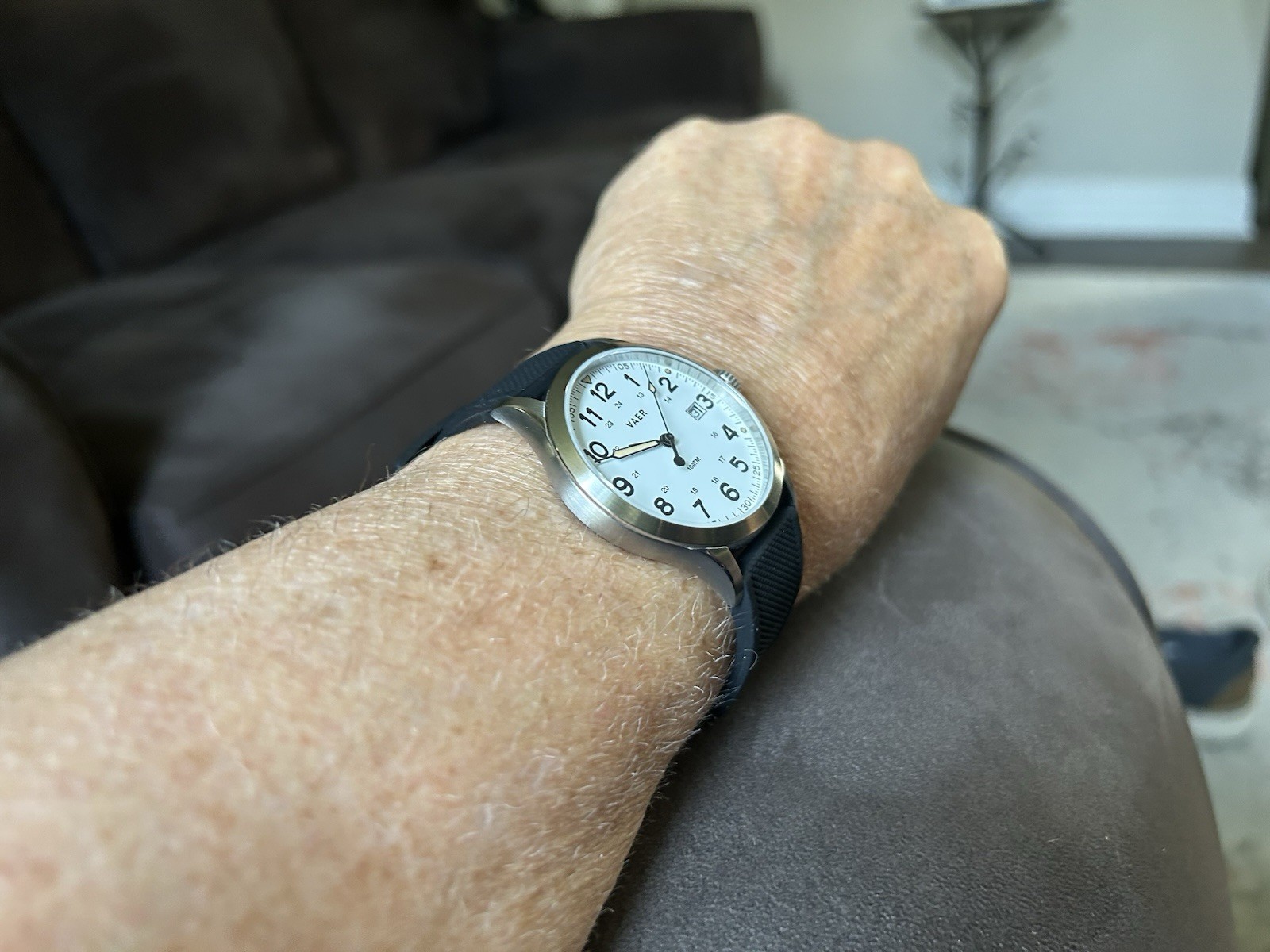 VAER S5 FIELD WHITE 40MM QUARTZ 100M WATCH