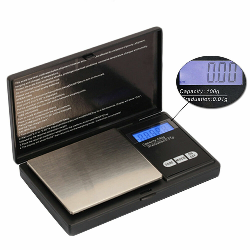 Smart Weigh Scales SWS-1000 Digital Pocket Scale 1000g Capacity- Black