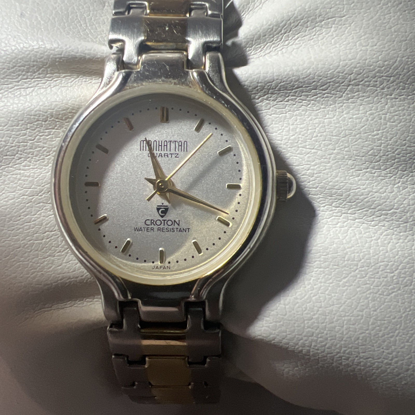 Manhattan by croton, ladies watch, water resistant, Japan, 22 mm case, stretch