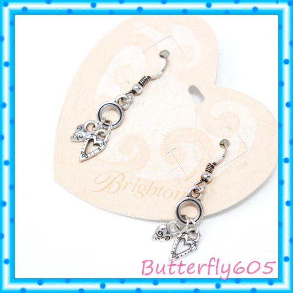 Brighton Shower of Hearts Retired French Wire Earrings NWT
