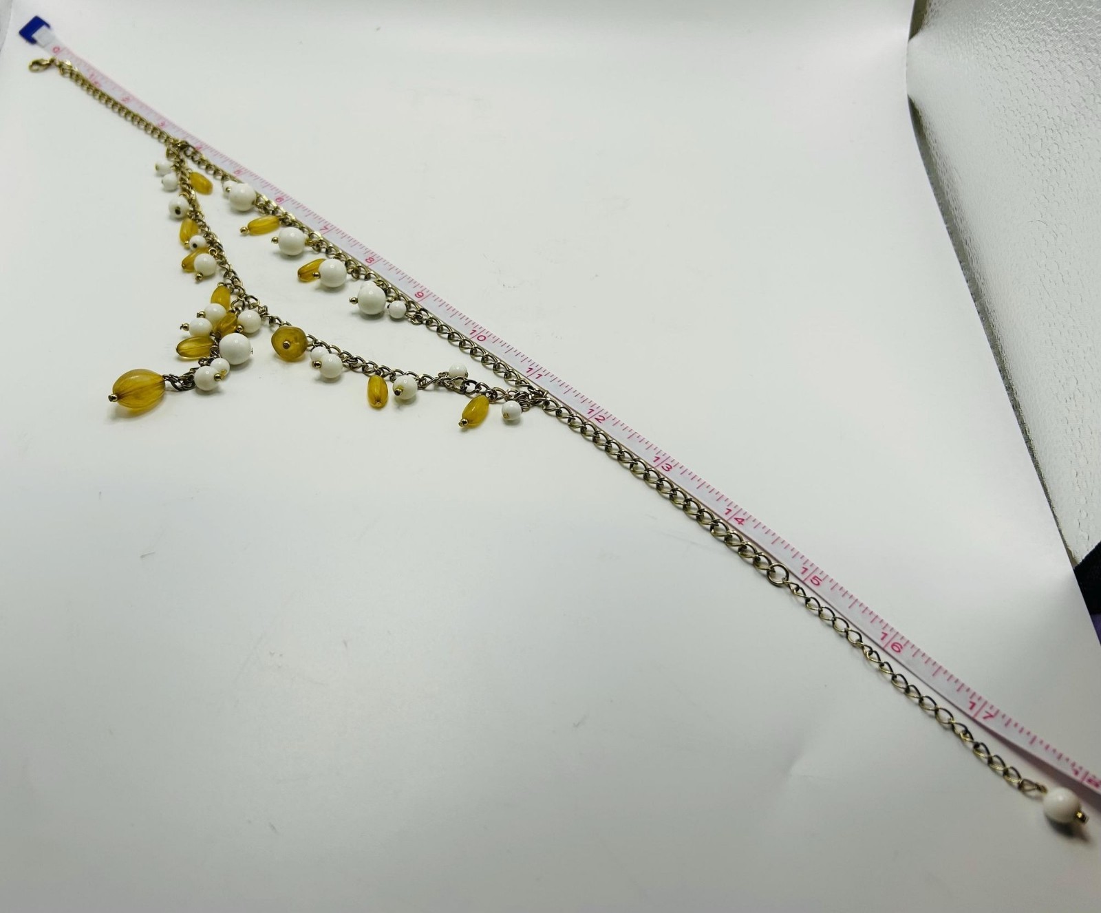 Vintage Multi-Strand Costume Jewelry Bib Necklace with “Y” Drop Drape