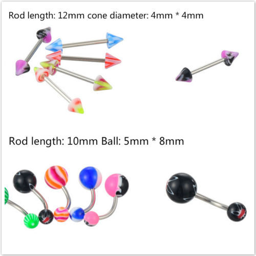 105pcs Wholesale Lip Tongue Eyebrow Nose Studs Navel Belly Rings Body Piercing