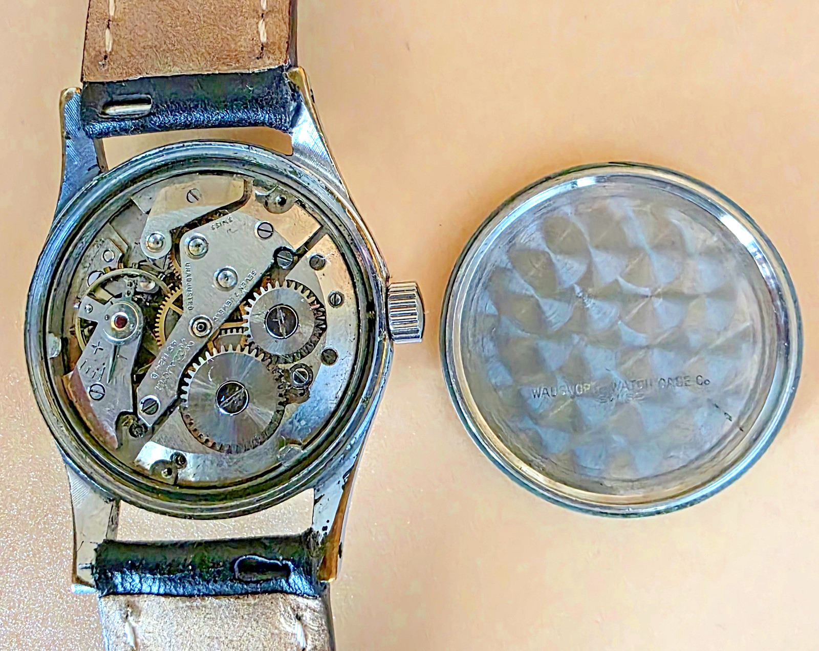 VTG Rare WADSWORTH 3072 Manual Wind Swiss Watch 31mm Serviced Men’s