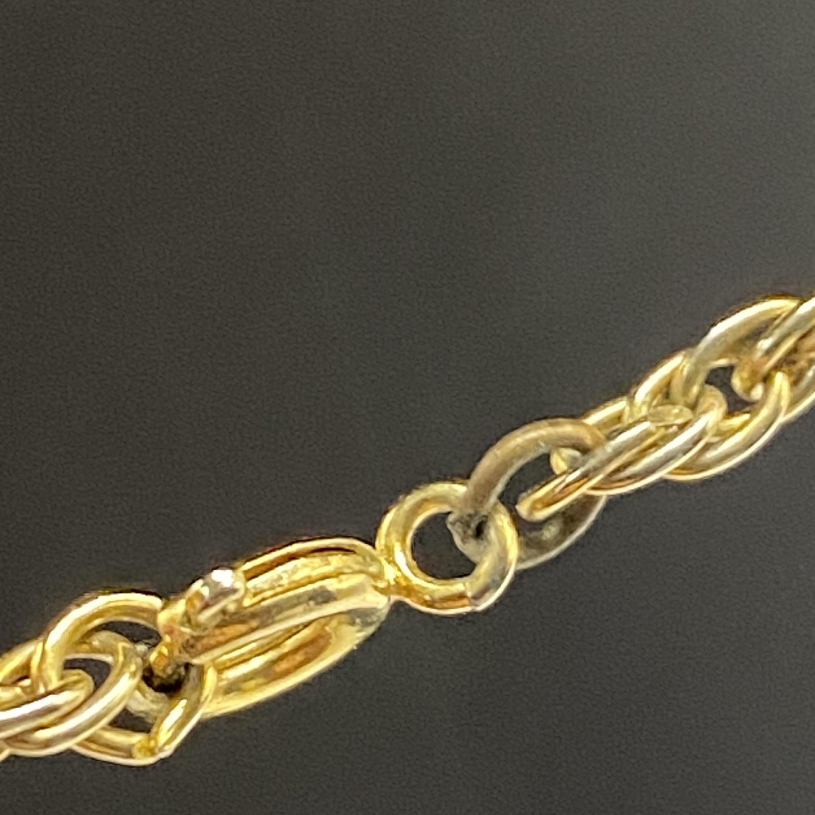 Gold Tone Chain Necklace Clear Glass Teardrop Flower Pendant 32 In Jewelry
