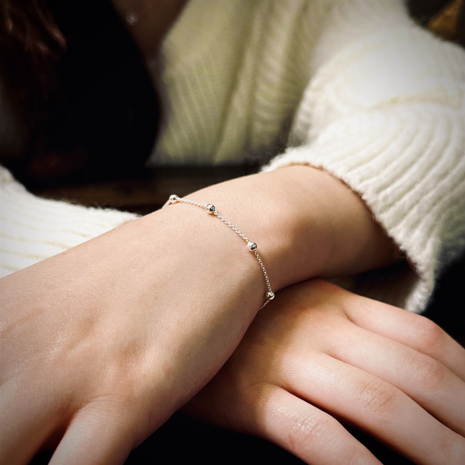 Guaranteed 925 Sterling Silver Bead Bracelet Anklet 5″ 6″ 7″ 8″ 9″ 10″ 11″ 12″