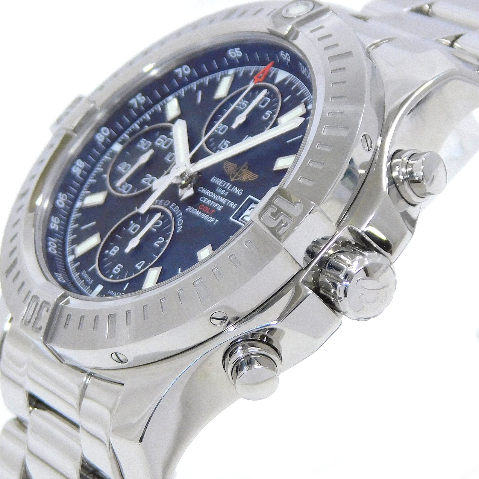 BREITLING Colt Chronograph A13388 S. Steel Automatic Men’s Watch #1238B