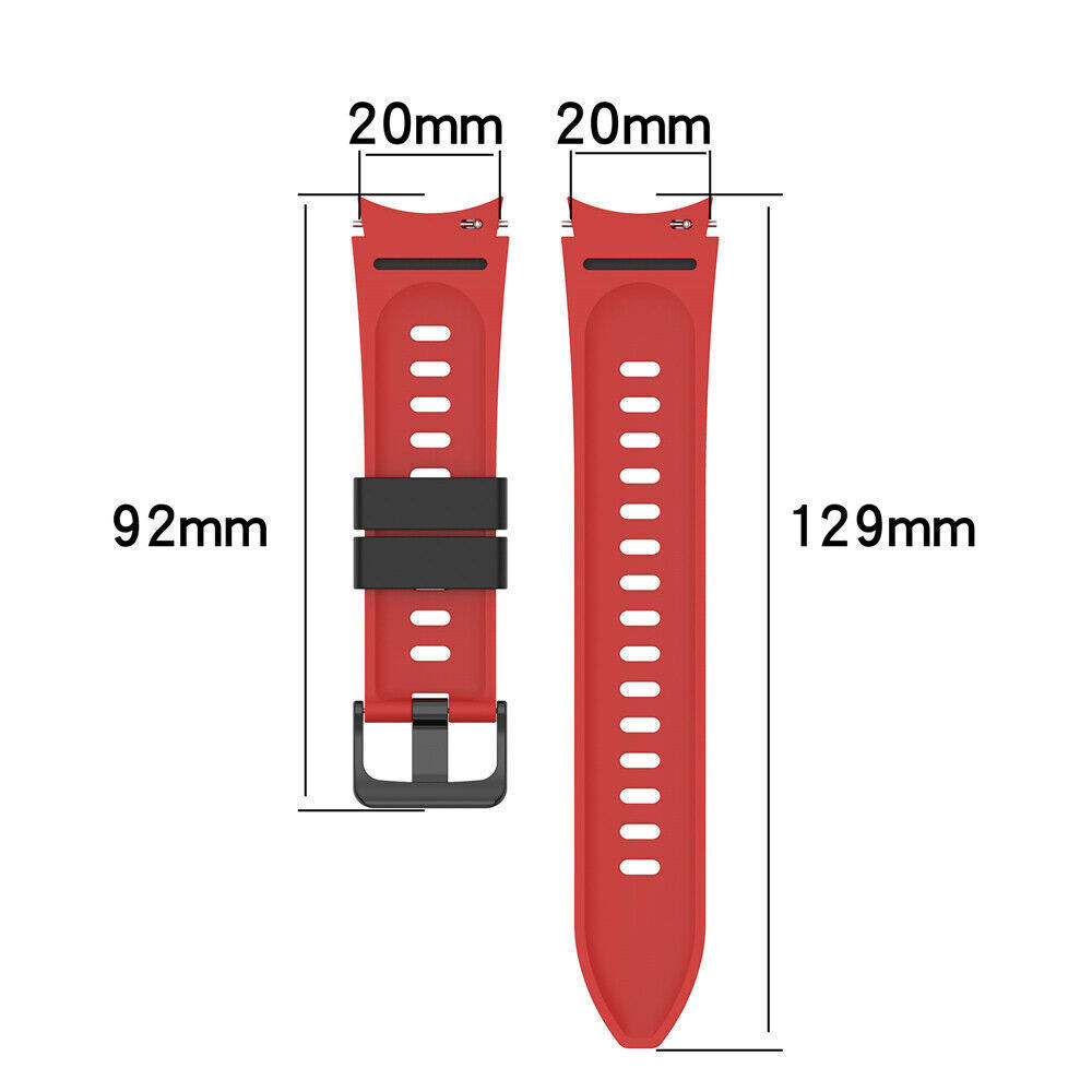 For Samsung Galaxy Watch 4/5/6 40 44 Classic 42 46 47 Silicone Sport Band Strap