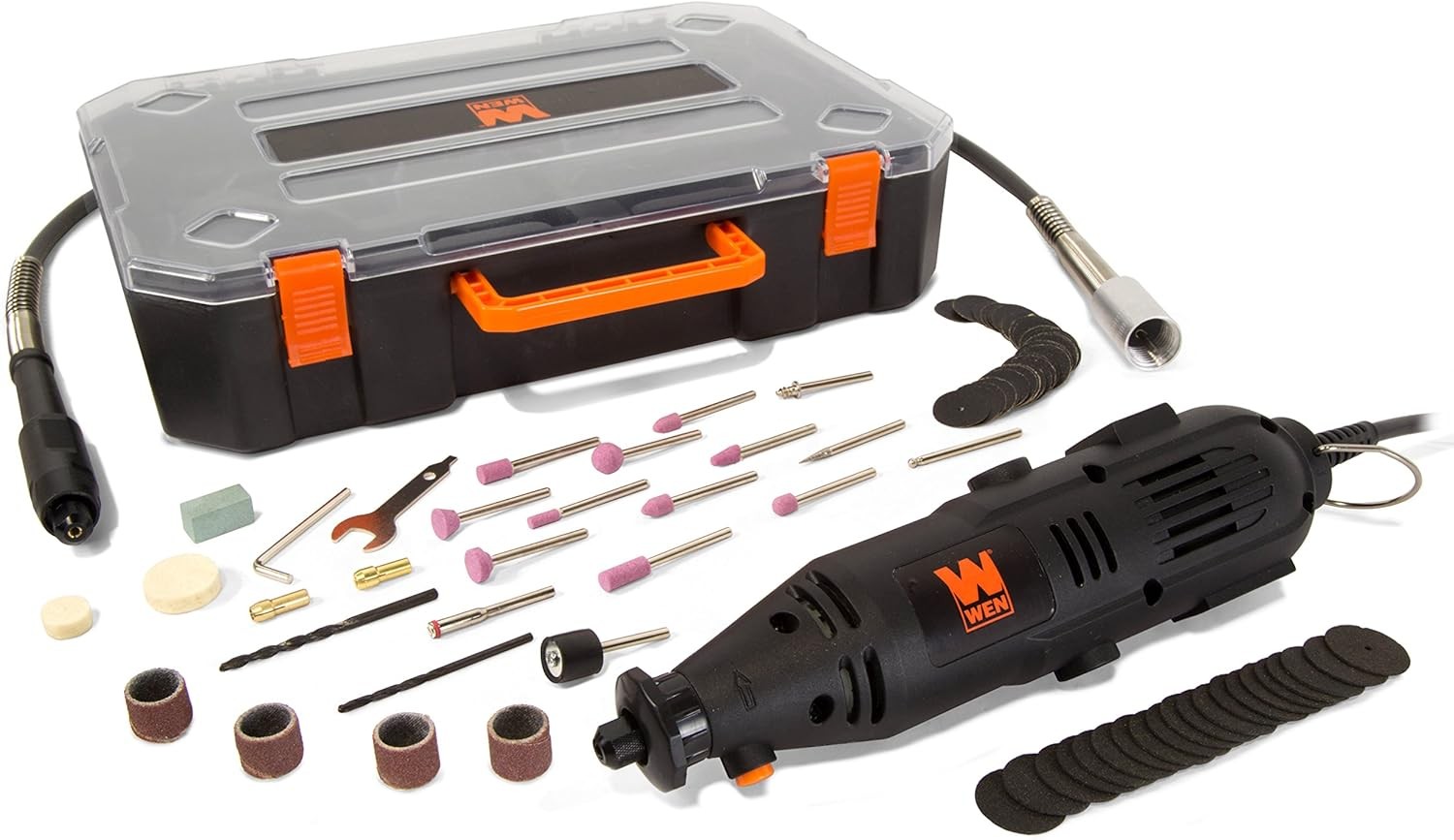 WEN 23103 1-Amp Variable Speed Rotary Tool with 100+ Accessories, Multicolor