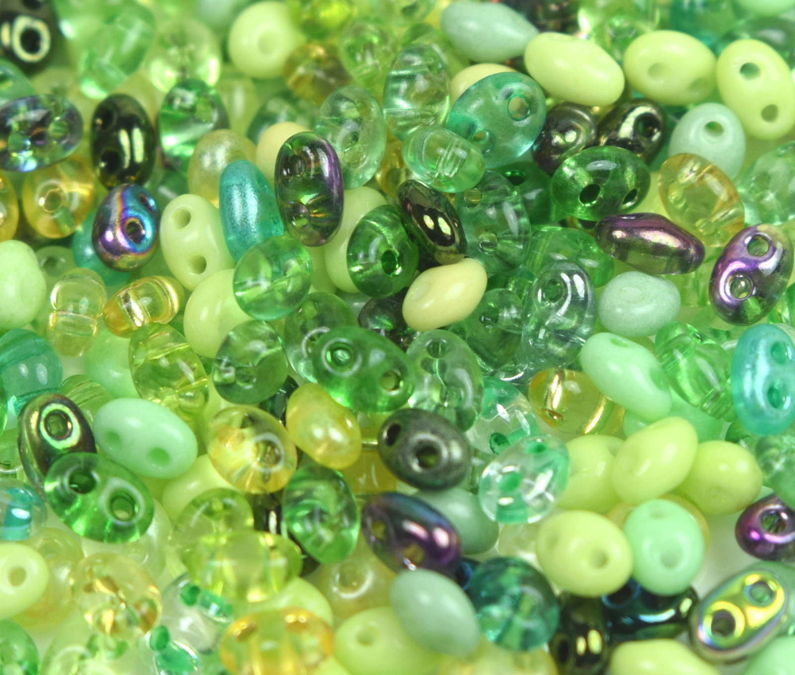 Twin 2 Hole Czech Glass Seed Beads Size 2.5x5mm ” MIXTURE COLOR # 70 ” 50 Grams