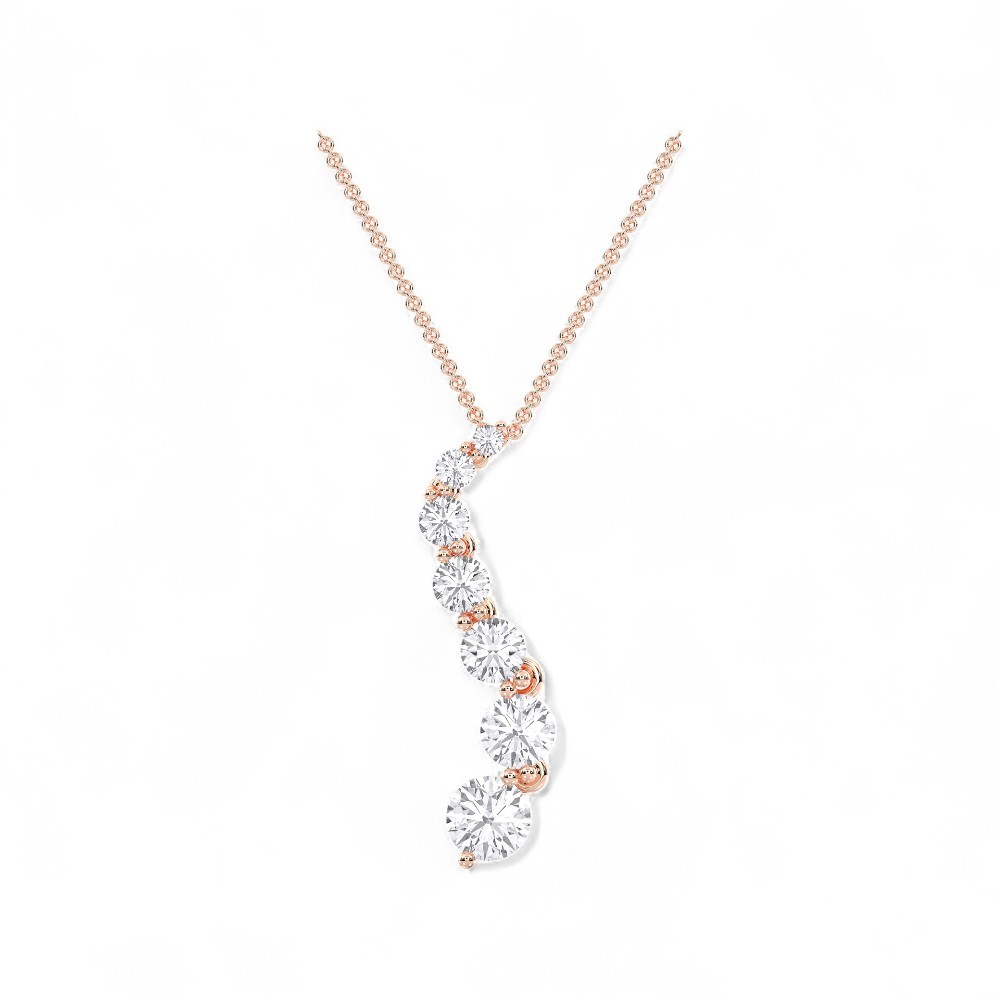 1.50 Ct F VS Round Lab Grown Diamond Pendant 14k Yellow Gold Certified