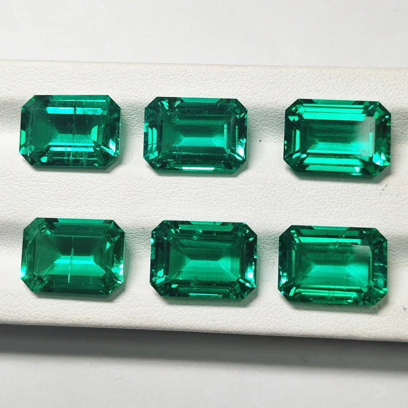 6CT Columbia Lab Grown Emerald Loose Gemstones Emerald Cut For Jewelry With AGL