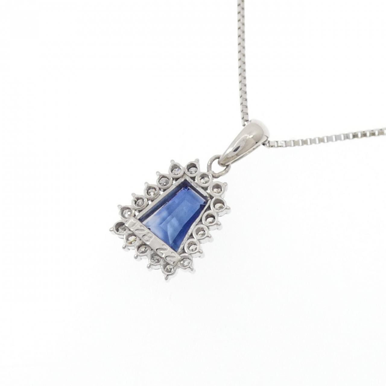 Authentic PT900/PT850 Sapphire Necklace 1.28CT #270-004-157-8893
