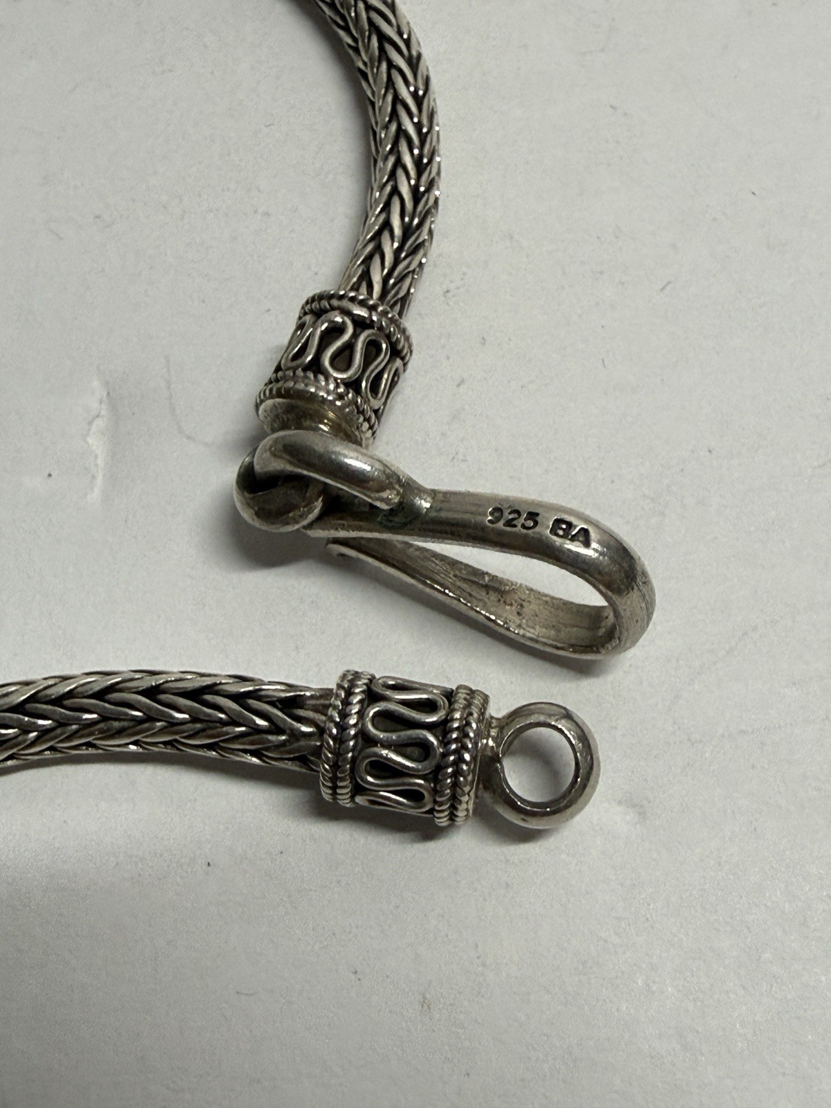Solid 925 Sterling Silver Heavy Foxtail Weave Chain Necklace – 18 inches Length