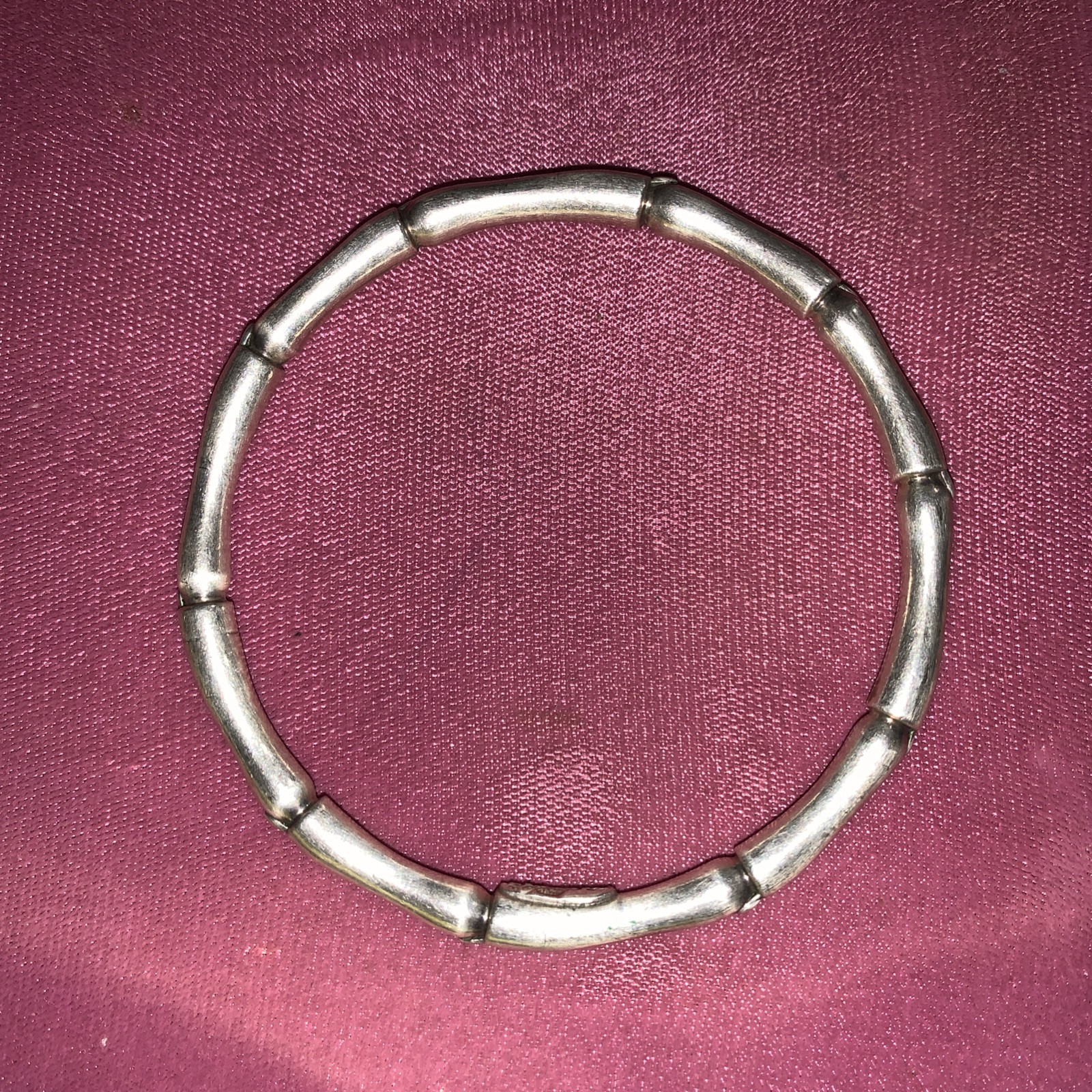 Antonio Pineda 925 Taxco Silver Bamboo Bangle Bracelet