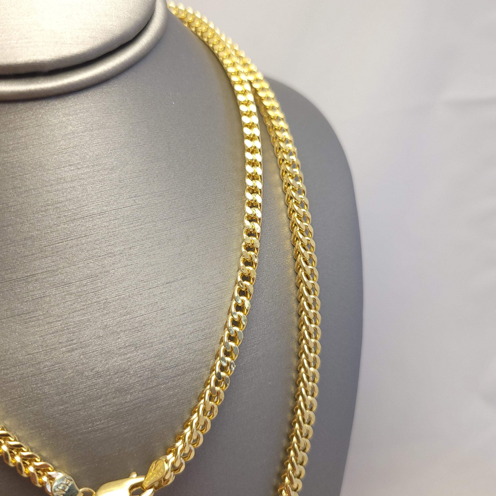 14K YG Hollow Foxtail Chain