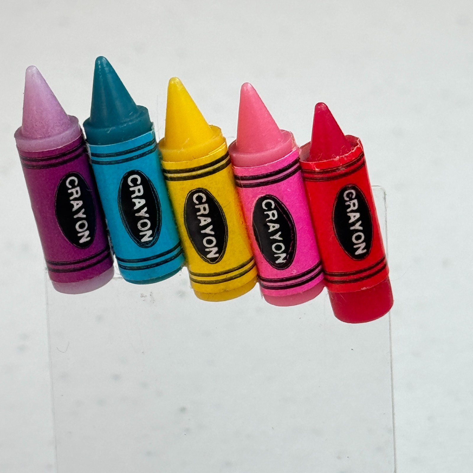 Vintage Brooch Colorful Crayon Teacher School Art Novelty Pin Retro y2k 90s 80s