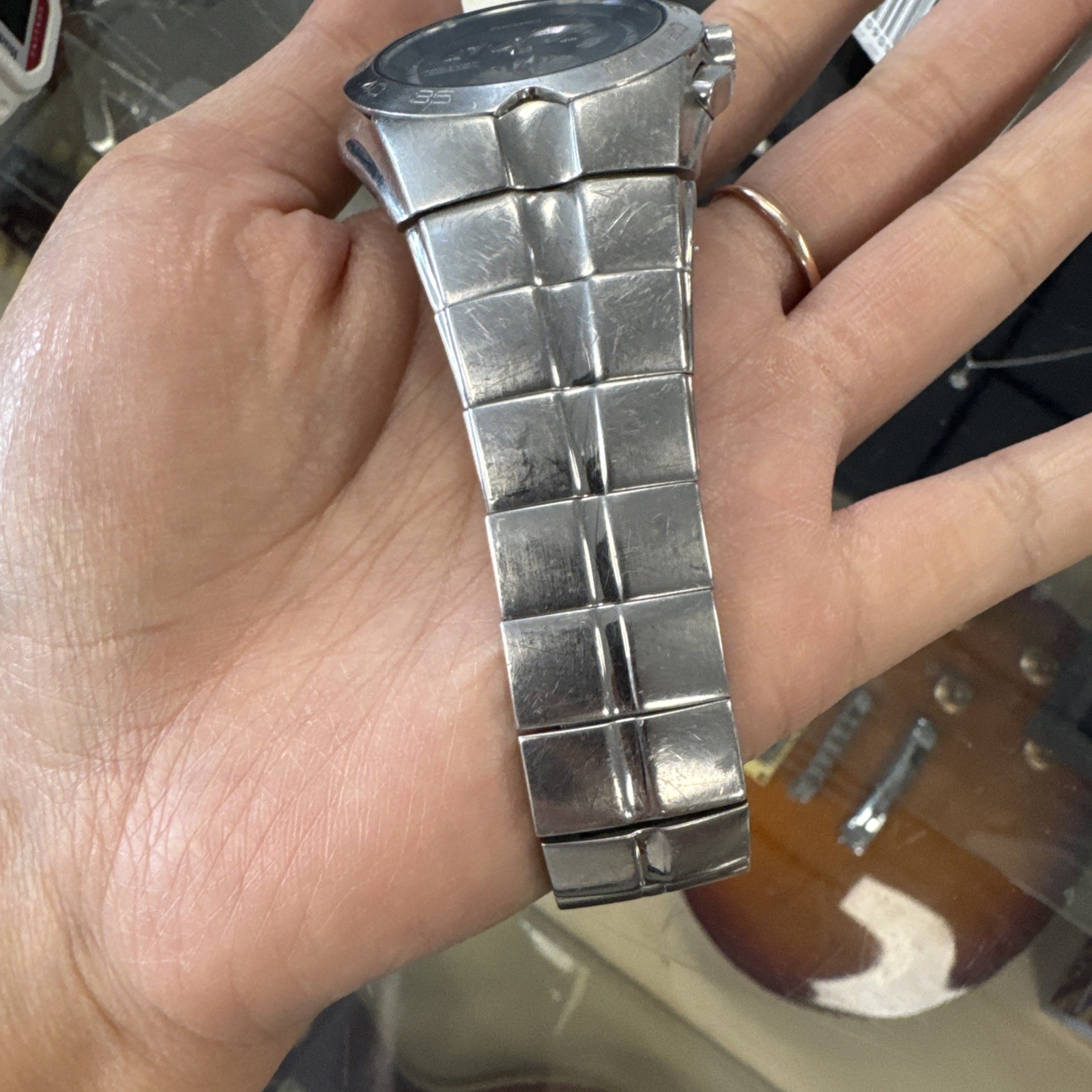 Seiko Arctura Kinetic Chronograph Stainless Steel Watch 7l22-0AJ0 Works