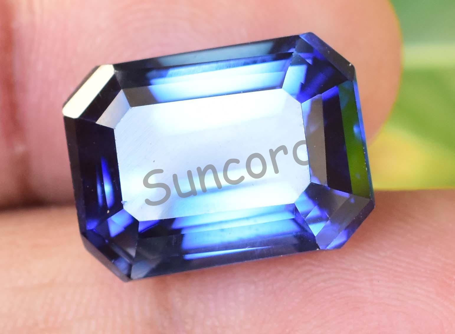 21.25 Ct Natural Ceylon Blue Sapphire Emerald CERTIFIED Flawless Loose Gemstoe