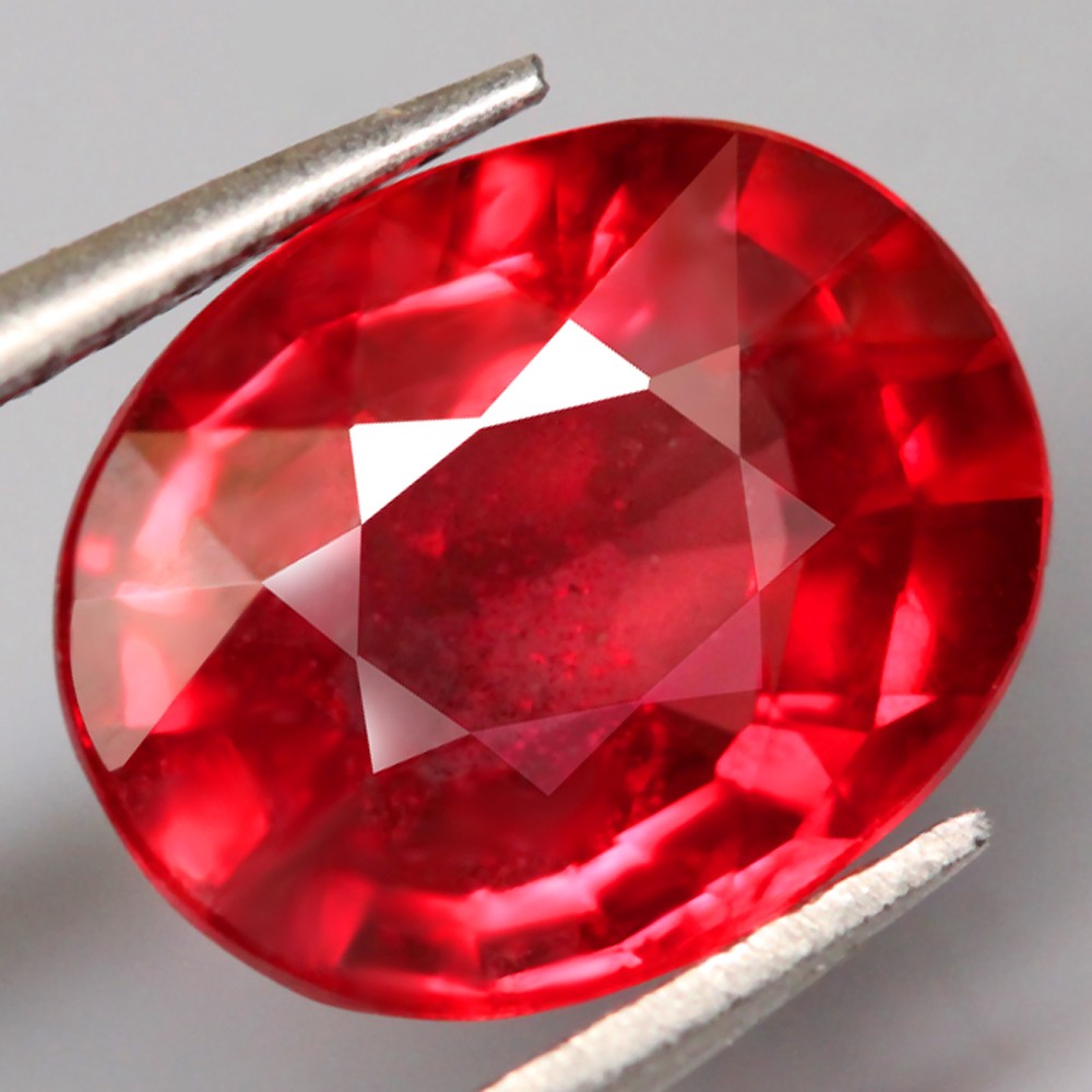2.52Ct. Natural Red Sapphire Oval Normal Heated Songea Tanzania Gemstone Rare!