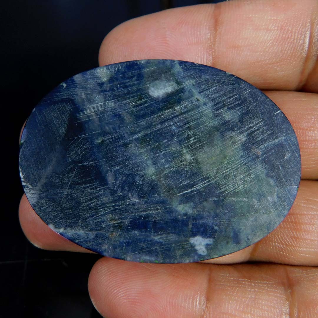 Natural Unique Blue Sodalite Oval Cabochon 81.00Cts. Loose Gemstone