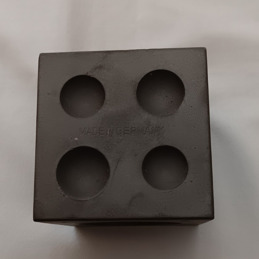 2 1/4 inch Dapping Block 2lb 4oz Metalworking Steel Block Cube made in Germany