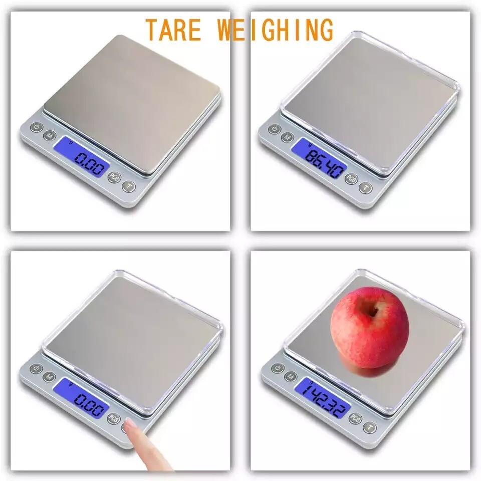 Digital Weight Scale Kitchen Jewelry Gold Grain Food MiniSize Gram 2000g/0.1g zz