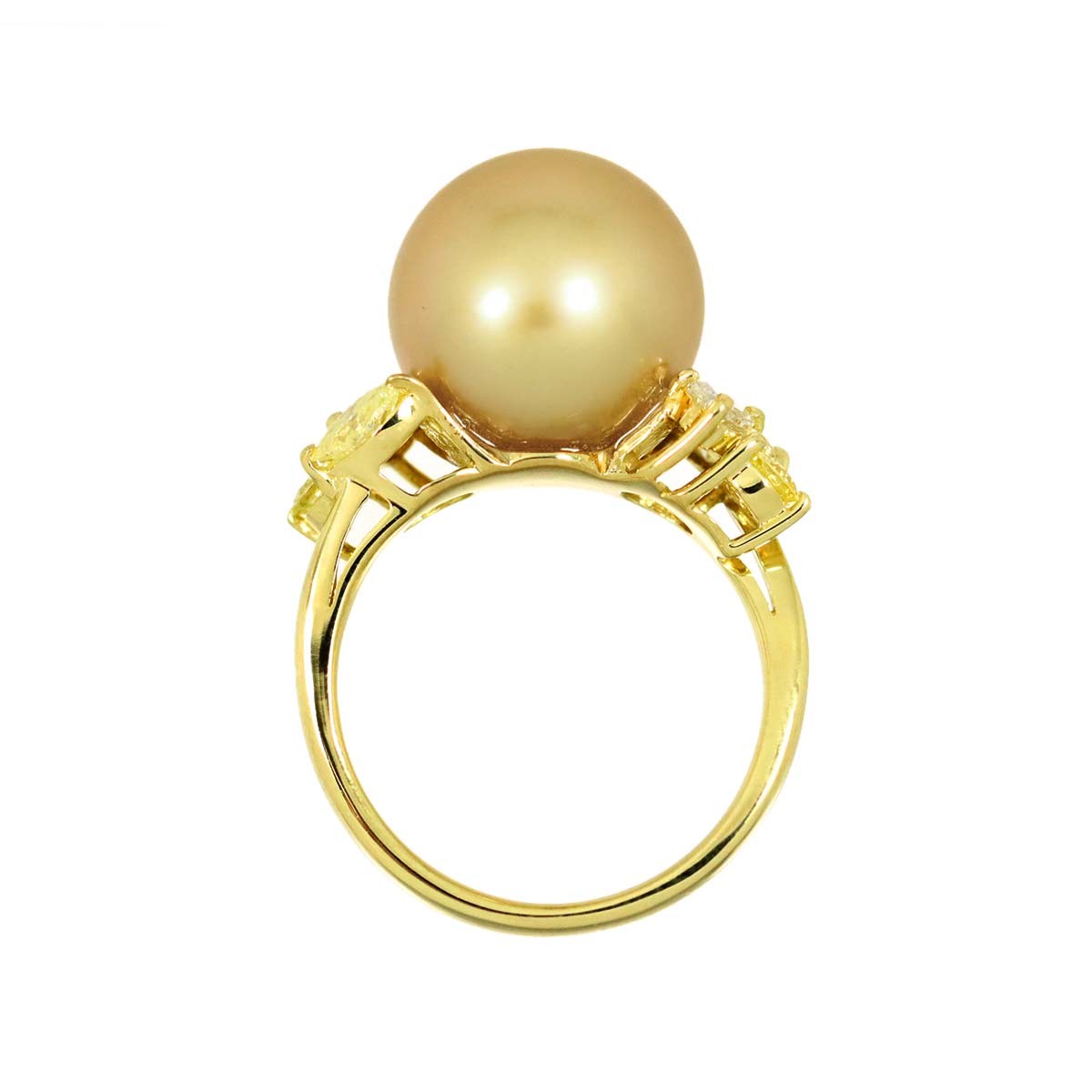 South Sea pearl 12.7mm Diamond 0.82ct Ring 18K K18 YG 750 5.75-6(US) 90333493