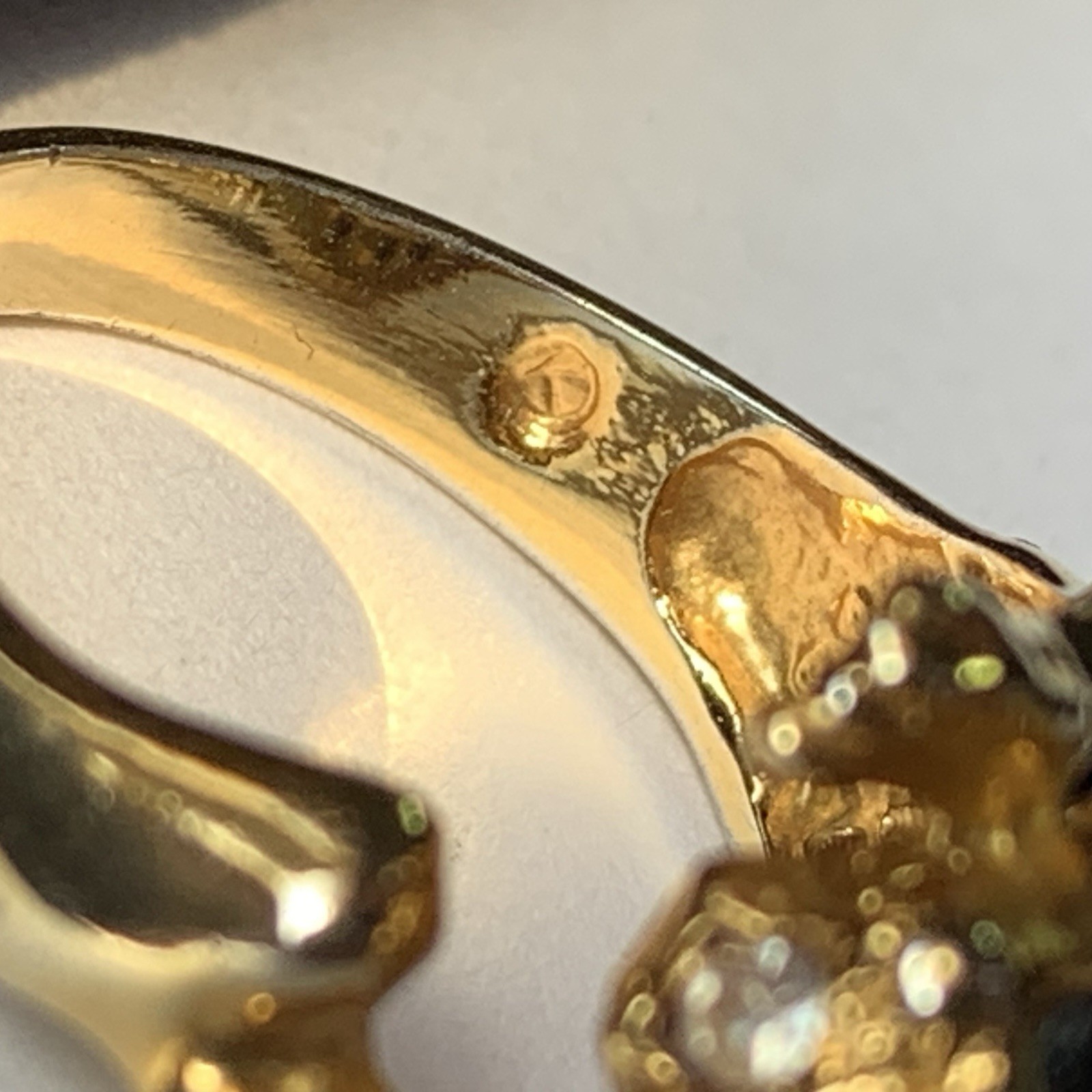 Leopard Jaguar Cat Cocktail Wrap Ring size 5 Gold Tone w rhinestones *READ