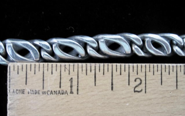 VTG STERLING SILVER CHAIN 8.25 in MELESIO RODRIGUEZ TR-114 56 gms TAXCO MEXICO