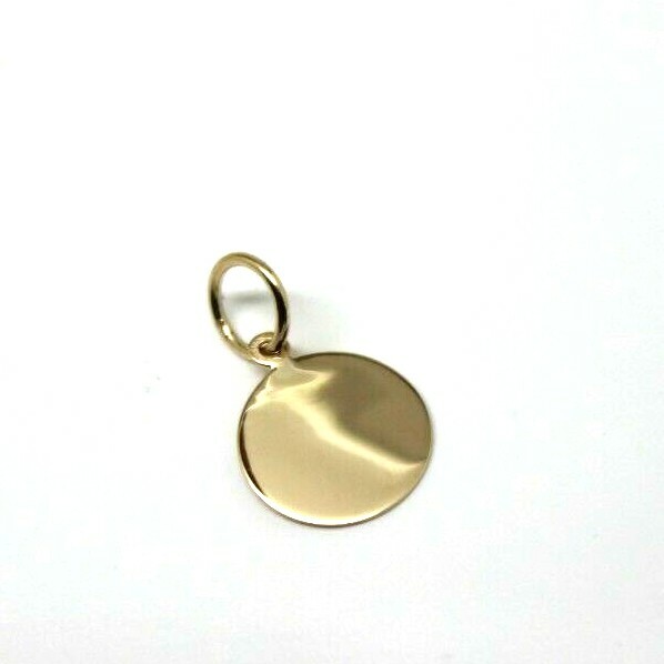 Genuine 9ct 9k 375 Solid Yellow Gold 12mm disc round circle pendant *Free post