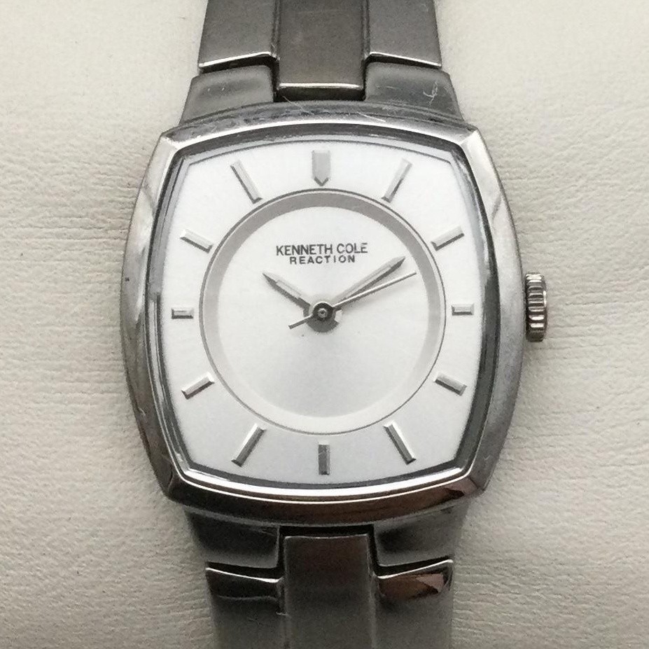 Kenneth Cole Reaction Womens Watch Silver Dial Stainless KC5479 New Battery 6″