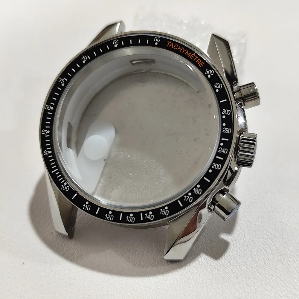 For VK63 Moon Watch 39.7MM Case Moon Pattern Back Chronograph Stainless Steel