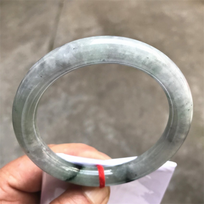 61mm Natural Green Myanmar Jadeite Jade Bracelet Bangle Emerald Jade Bracelet
