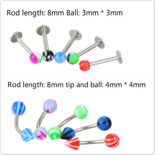 105pcs Wholesale Lip Tongue Eyebrow Nose Studs Navel Belly Rings Body Piercing
