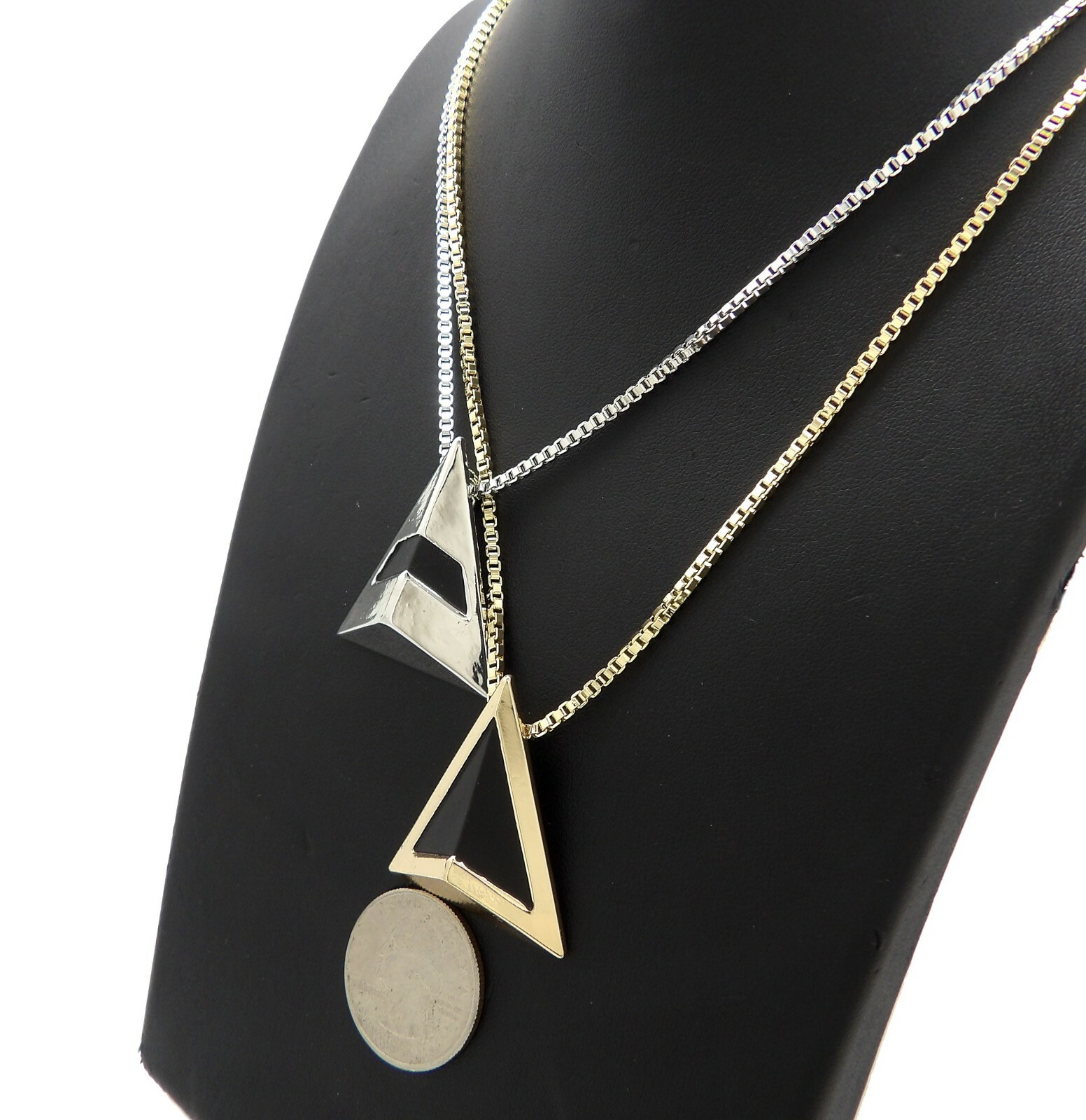 Daft Punk Get Lucky Pendant & 18″ 20″ 24″ Box Chain Chain Hip Hop Necklace Set