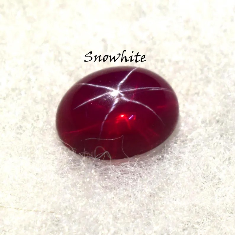 11 Ct Natural Red Star Ruby Certified 6 Rays Cabochon Cut Loose Gem For Ring.