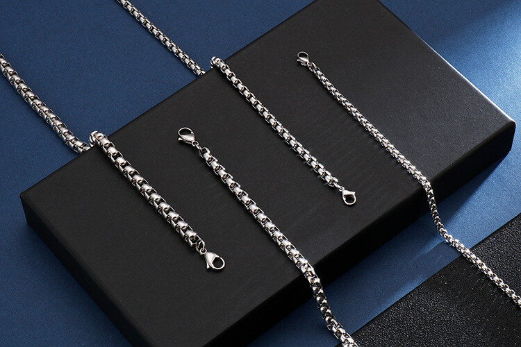 18″-30″ Stainless Steel 2mm/3mm/4mm/5mm/6mm/7mm Smooth Box Chain Necklace #N260