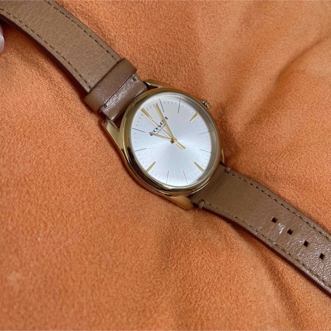 Coach Watch CA125 Brown with Box Gold Brown Leather Strap