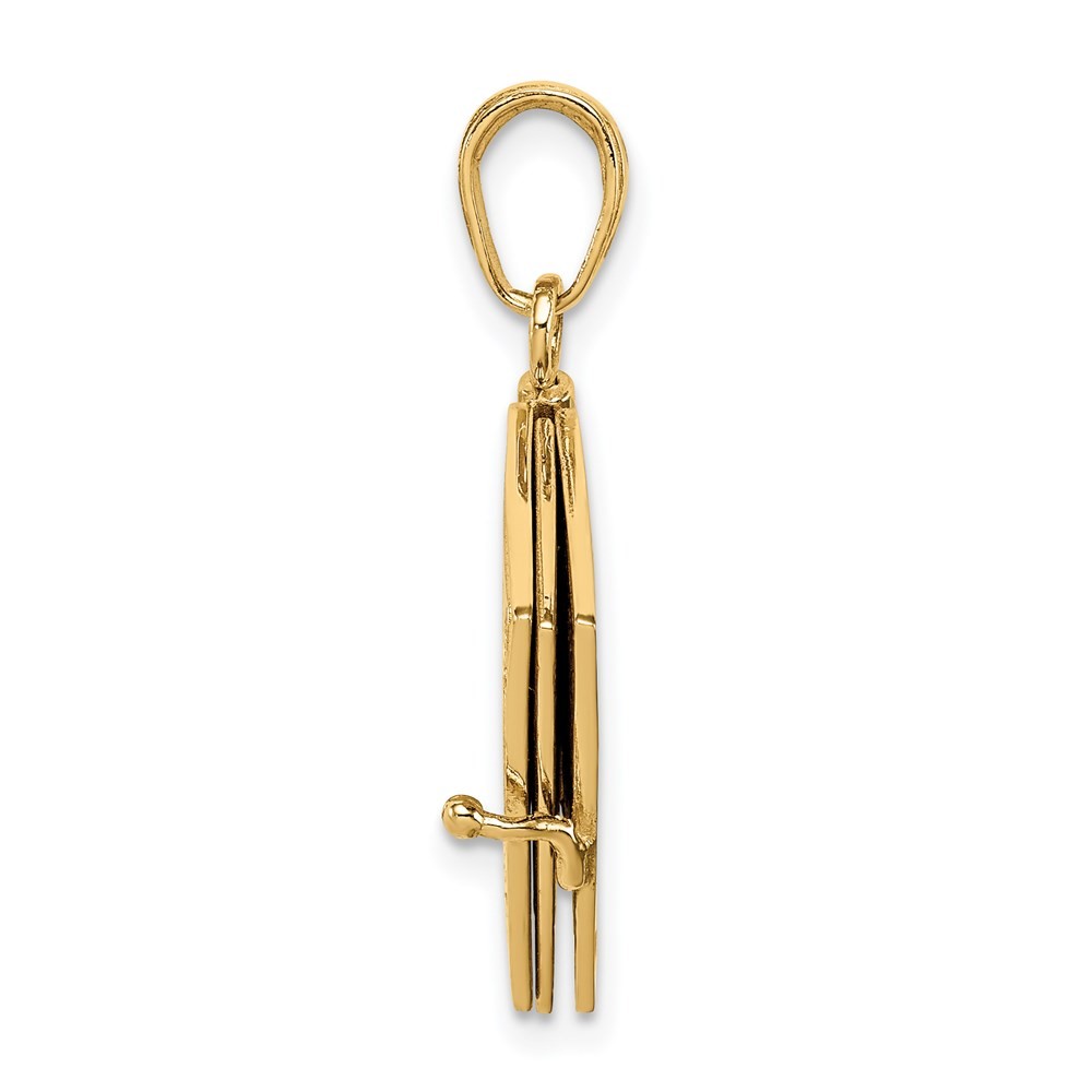 14k Yellow Gold 3D Ten Commandments Bible Pendant L-0.99 in, W-0.44 in