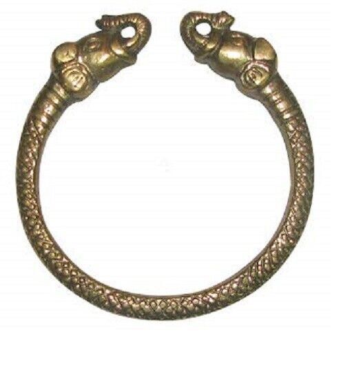 100% Pure Brass Gaja Bracelet Elephant For Thick Adjustable Free Size Kada