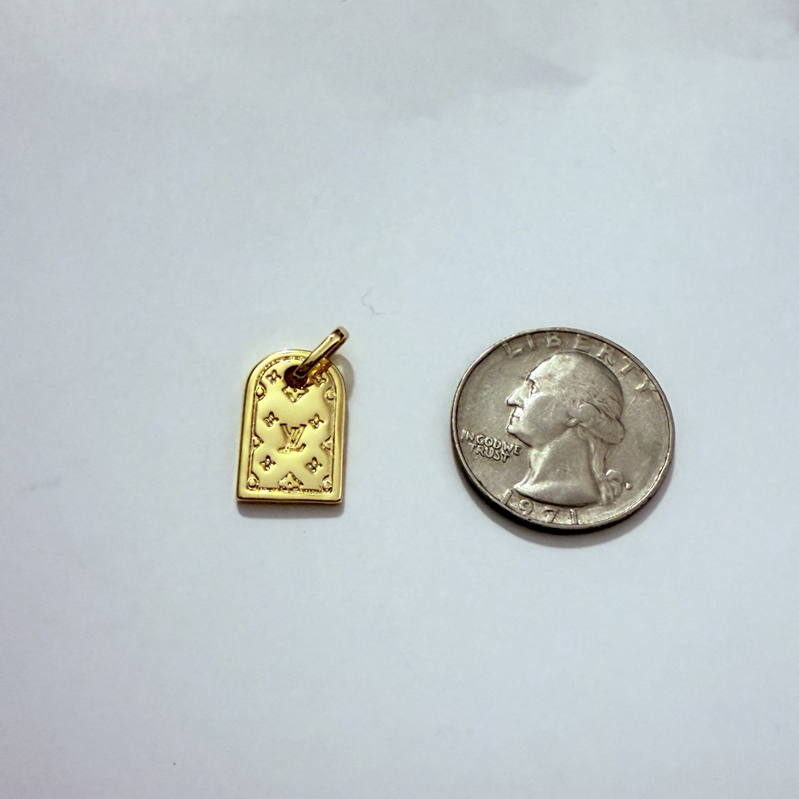 Designer Gold Tone Bag Charm Zipper Pull Pendant