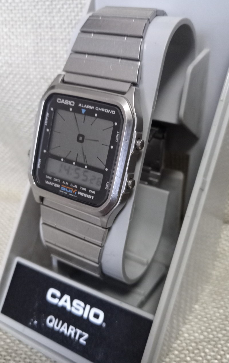Casio AE-60W Rare Vintage Alarm Chrono Module 187 (~1980s)