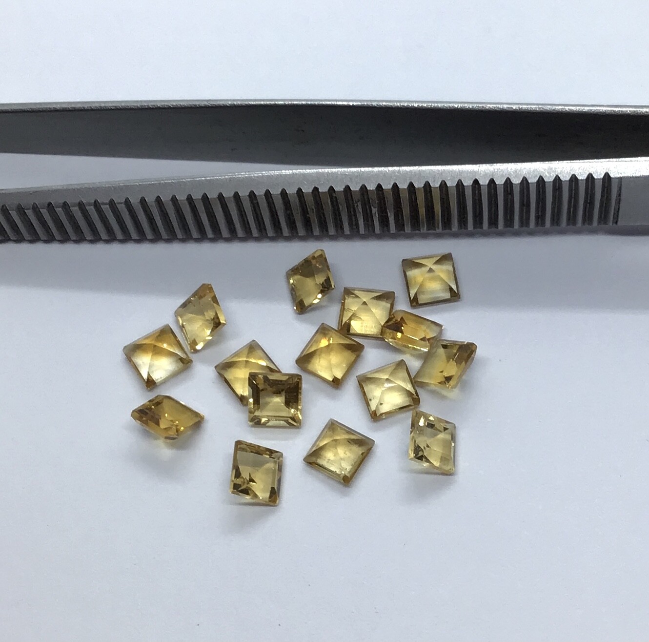 Natural Citrine Square Cut Faceted Loose Gemstone For Making All Type Jewelry
