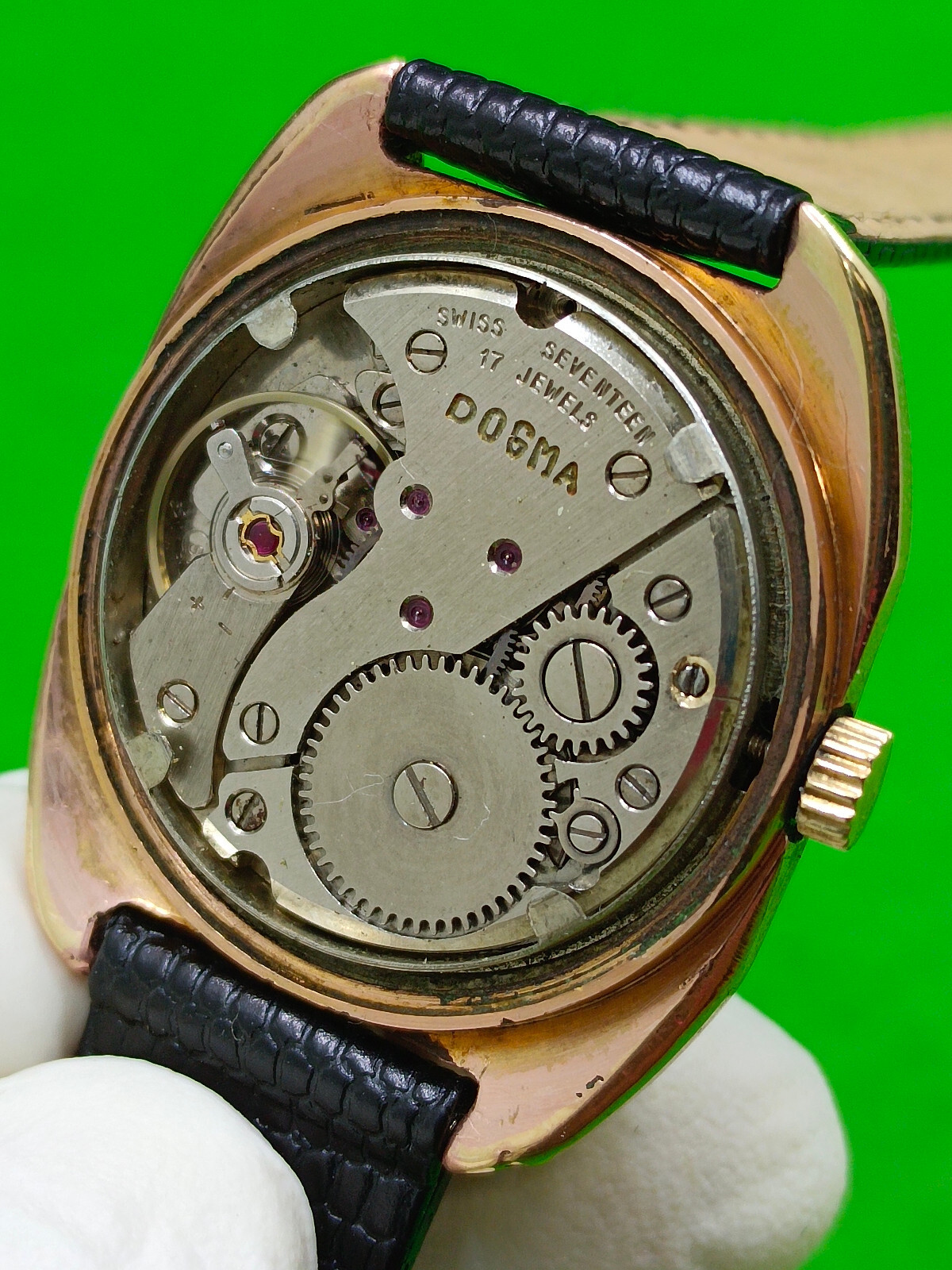 DOGMA watch INCABLOC 17 Jewels Mechanical Manual Date Indicator