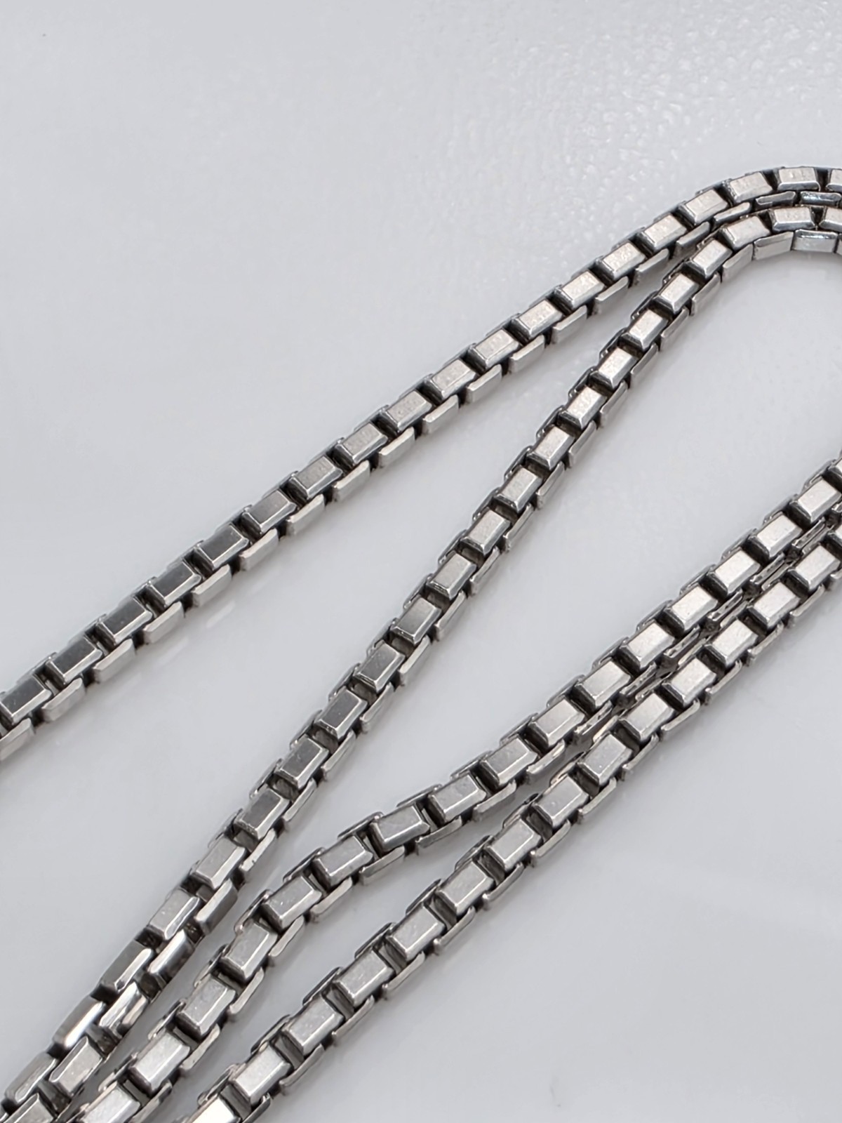 BOX CHAIN RHODIUM PLATED ANTI TARNISH STERLING SILVER 925 4.5MM (24″ INCH LONG)