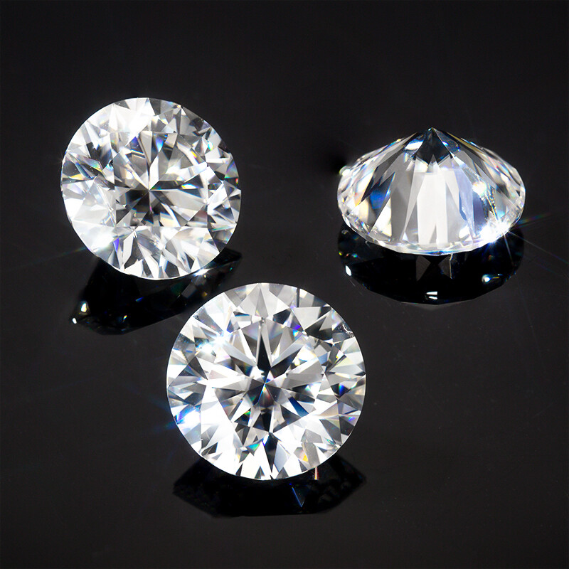 0.8-5mm 1ct Round White D Loose Moissanite Stone VVS1 Brilliant Excellent Cut