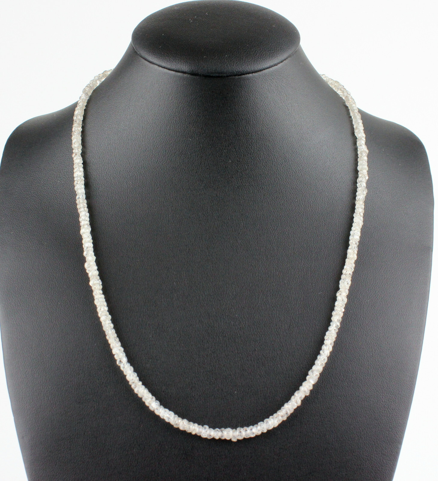 Elegant zircon chain gemstone chain natural faceted rondelle women necklace 45 cm