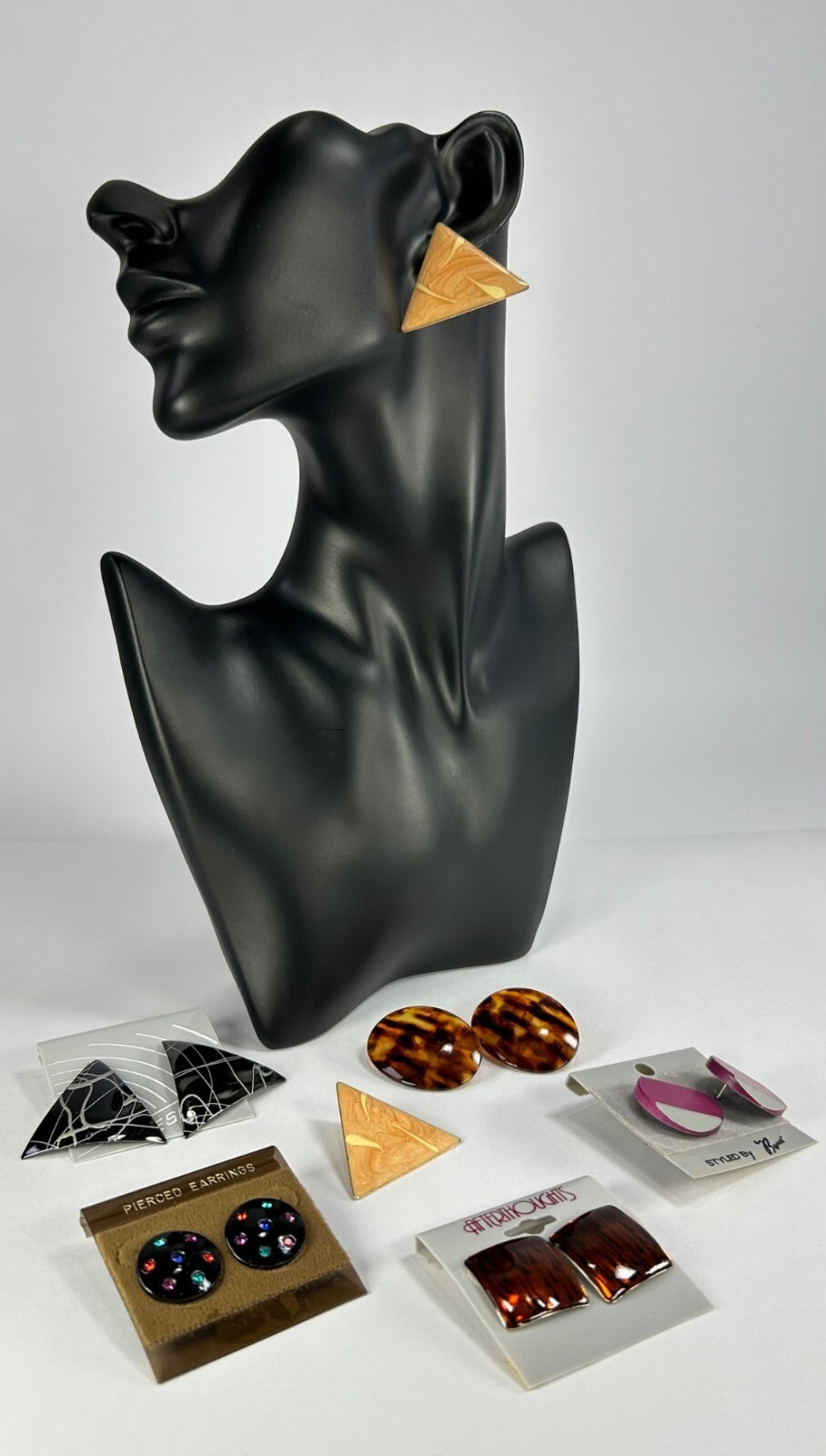 Fashion Earrings Bundle of 6 Pair Earrings 70s Disco Retro Inspired Jewelry VTG