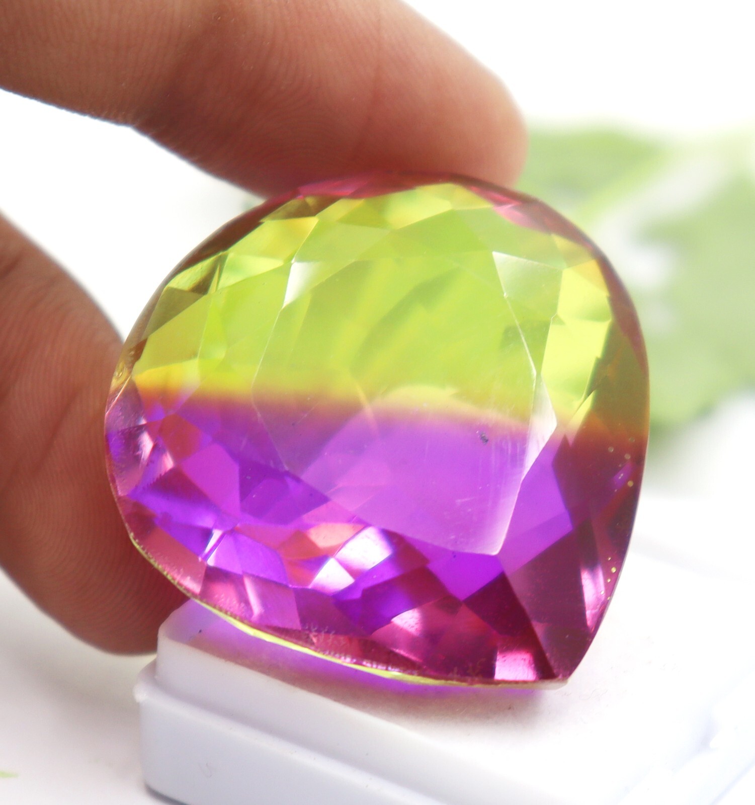 105 Ct Natural Tourmaline Certified Loose Gemstone BI Color Pear Cut Custom Free